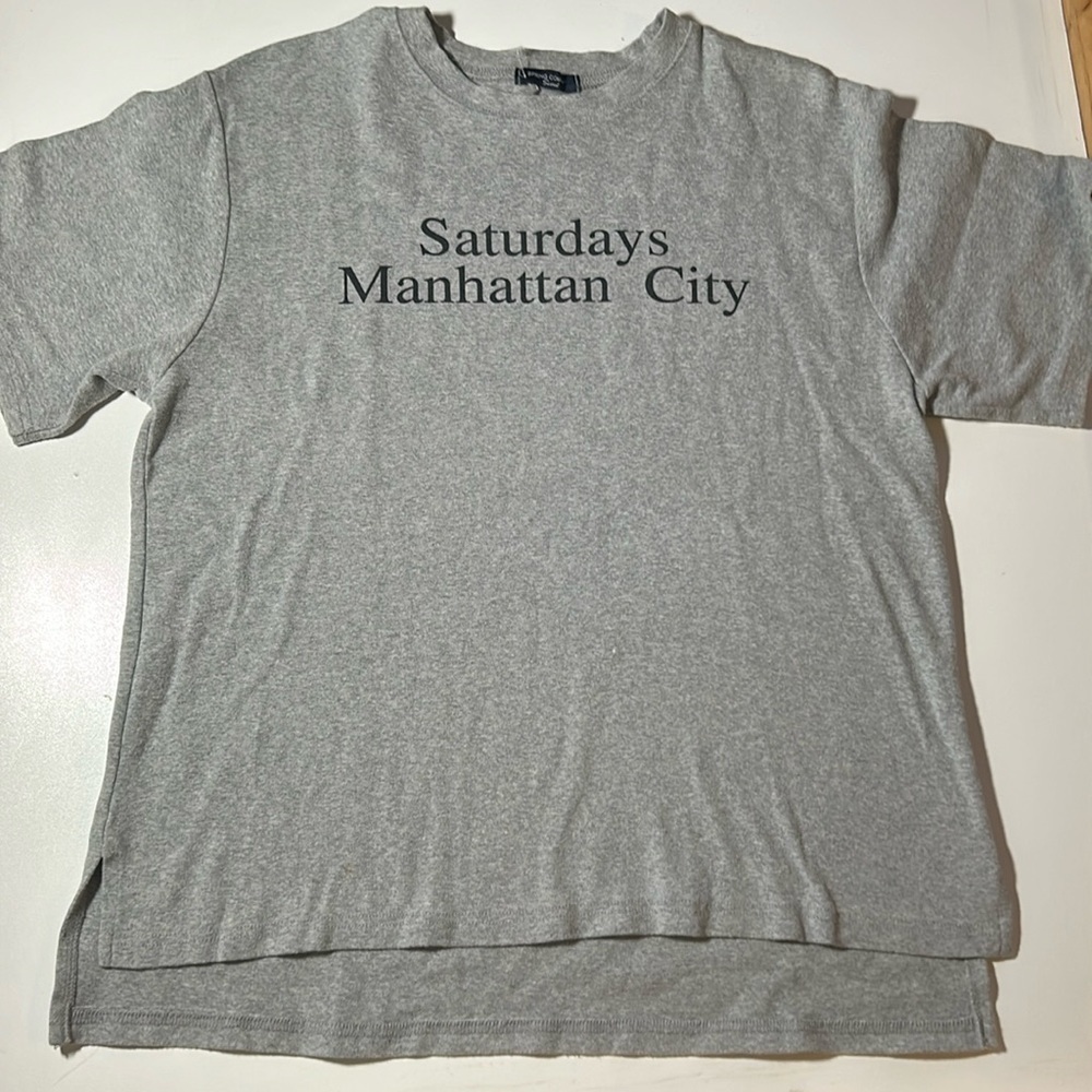 Spring Company Seoul Saturdays Manhattan City Gray Oversized Shirt K